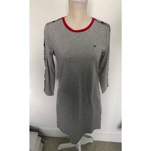 Tommy Hilfiger 3/4 Sleeve Logo Striped Midi Athletic Dress - S